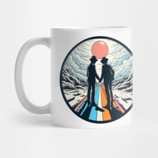 trippy psychedelic retro art Mug